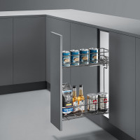 Бутылочница в базу 150 мм NANO серая правая